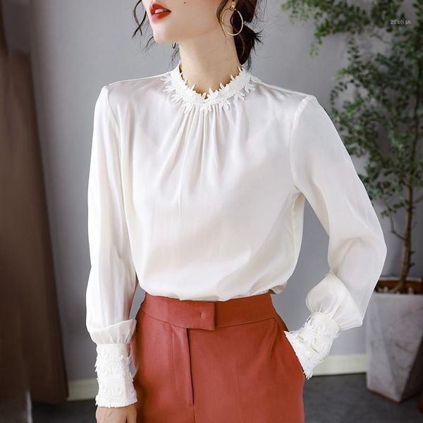 women's blouses genuine silk women's shirts spring autumn 2022 sweet elegant female longsleeve woman vetement femme zjt2430 &, White
women's blouses genuine silk women's shirts spring autumn 2022 sweet elegant female longsleeve woman vetement femme zjt2430 &, White