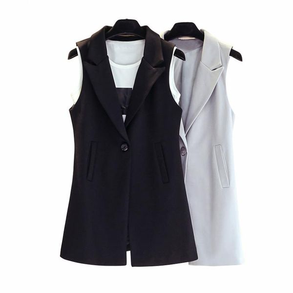 women's vests dakunhuilc classic long vest women elegant suit spring autumn sleeveless jackets outerwear office lady slim waistcoat, Black;white
women's vests dakunhuilc classic long vest women elegant suit spring autumn sleeveless jackets outerwear office lady slim waistcoat, Black;white