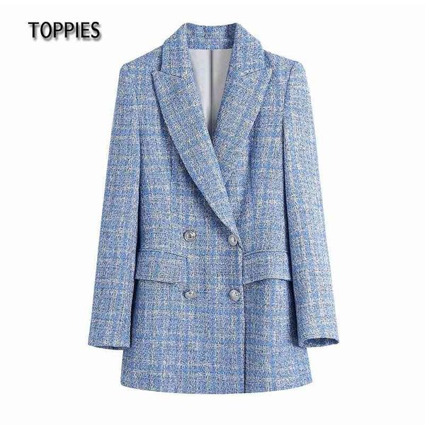 ies vintage tweed jacket coat woman long blazer double breasted plaid suit jacket female outwear 210412, White;black
ies vintage tweed jacket coat woman long blazer double breasted plaid suit jacket female outwear 210412, White;black