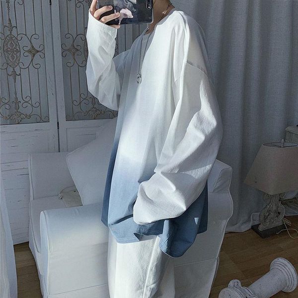 men's t-shirts fall ins gradient long-sleeved t-shirt male korean student bottoming tshirt trend casual all-match streetwear, White;black
men's t-shirts fall ins gradient long-sleeved t-shirt male korean student bottoming tshirt trend casual all-match streetwear, White;black