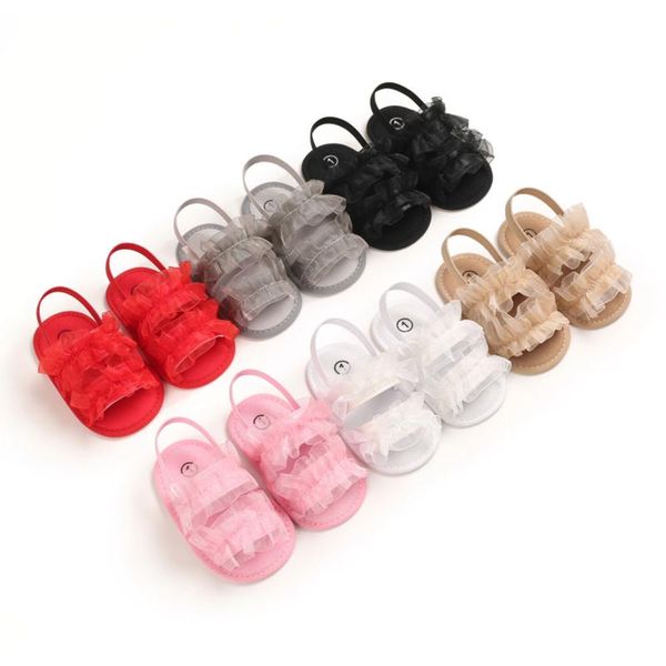 sandals est baby girls sandal mesh lace cute summer soft sole breathable flat princess infant non-slip 0-12 months first walkers, Black;red
sandals est baby girls sandal mesh lace cute summer soft sole breathable flat princess infant non-slip 0-12 months first walkers, Black;red