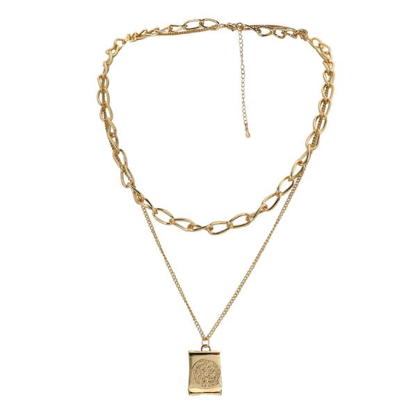 gothic layered thick chain choker necklace for women punk gold color geometric pendant long chain necklace jewelry gift, Silver
gothic layered thick chain choker necklace for women punk gold color geometric pendant long chain necklace jewelry gift, Silver