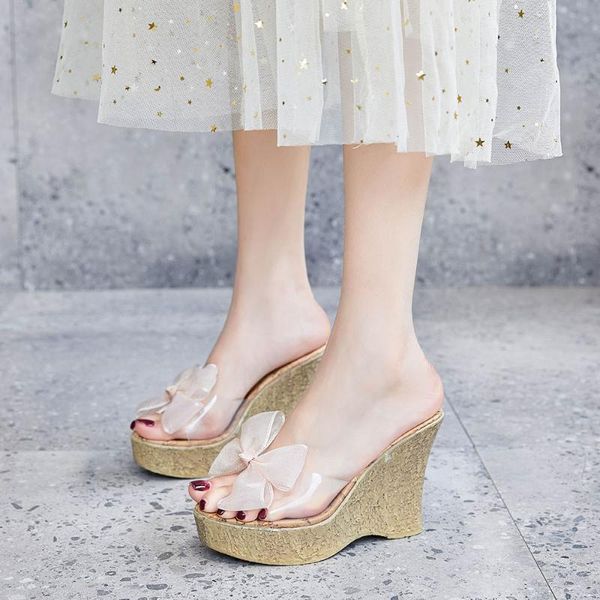slippers summer women heels slipper fashion high platform shoes transparent female sandals bow-knot shoe mule designed, Black
slippers summer women heels slipper fashion high platform shoes transparent female sandals bow-knot shoe mule designed, Black