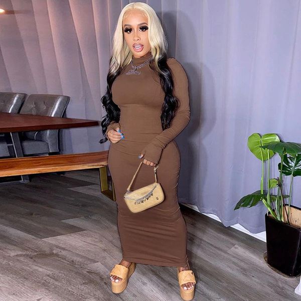 fashion women midi dress bodycon long sleeve gloves hollow out autumn winter 2021 backless party elegant dresses streetwear casual, Black;gray 
fashion women midi dress bodycon long sleeve gloves hollow out autumn winter 2021 backless party elegant dresses streetwear casual, Black;gray