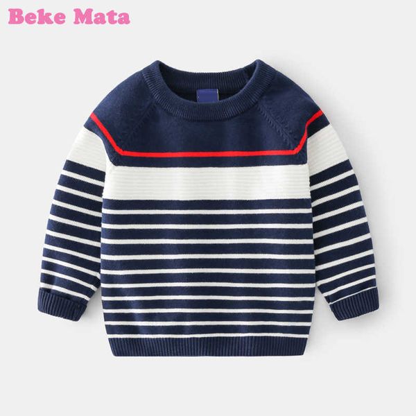 beke mata baby boy sweater 2021 autumn striped toddler pullover cotton knitted kids sweaters for boys children clothing y1024, Blue
beke mata baby boy sweater 2021 autumn striped toddler pullover cotton knitted kids sweaters for boys children clothing y1024, Blue