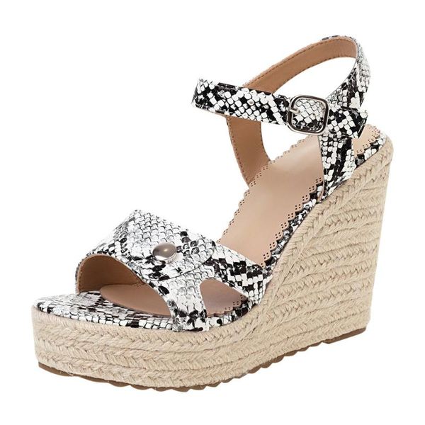 fashion animal print sandals women high heel shoes ladies buckle strap platform wedge footwear, Black
fashion animal print sandals women high heel shoes ladies buckle strap platform wedge footwear, Black