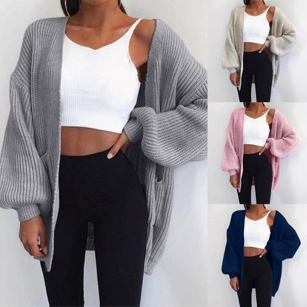 women's jackets stylish winter cardigan sweater solid color warm knitted pockets lantern sleeve casual lady elastic coat for daily wear, Black;brown
women's jackets stylish winter cardigan sweater solid color warm knitted pockets lantern sleeve casual lady elastic coat for daily wear, Black;brown