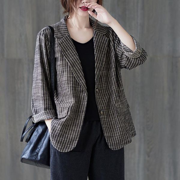 women's suits & blazers spring autumn women cotton linen blazer fashion urban elegant office ladies confident casual retro vertical str, White;black
women's suits & blazers spring autumn women cotton linen blazer fashion urban elegant office ladies confident casual retro vertical str, White;black