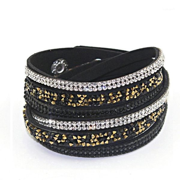 charm bracelets 1 pc/lot 2021 arrival fashion jewelry colorful stone 6 layer rhinestone bracelet&bangle leather bracelet for women1, Golden;silver
charm bracelets 1 pc/lot 2021 arrival fashion jewelry colorful stone 6 layer rhinestone bracelet&bangle leather bracelet for women1, Golden;silver