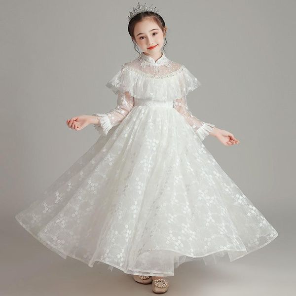 children girls spring autumn elegant white long sleeves birthday wedding marriage ceremony party princess lace fluffy dress wear girl's, Red;yellow
children girls spring autumn elegant white long sleeves birthday wedding marriage ceremony party princess lace fluffy dress wear girl's, Red;yellow