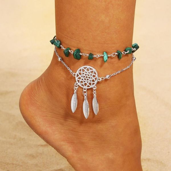 women multilayer dream catcher faux beaded foot chain anklet bracelet jewelry decor accessory, Red;blue
women multilayer dream catcher faux beaded foot chain anklet bracelet jewelry decor accessory, Red;blue