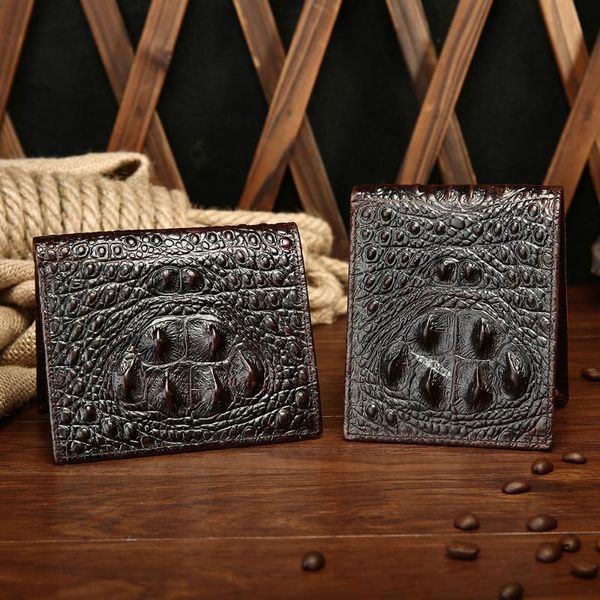 springsummer men's leather money cover layer cowhide alligator pattern short wallet leisure wallets, Red;black
springsummer men's leather money cover layer cowhide alligator pattern short wallet leisure wallets, Red;black