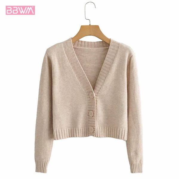 v-neck knit vintage solid color long sleeve single-breasted chic female cardigan simple college style elegant women's sweater 210507, White;black
v-neck knit vintage solid color long sleeve single-breasted chic female cardigan simple college style elegant women's sweater 210507, White;black