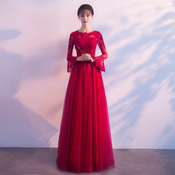 casual dresses red o-neck bride party dress women flare sleeve elegant slim long cheongsam wedding floor-length qipao gown vestido xs-xxl, Black;gray
casual dresses red o-neck bride party dress women flare sleeve elegant slim long cheongsam wedding floor-length qipao gown vestido xs-xxl, Black;gray