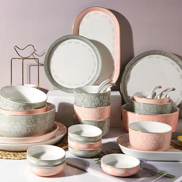 bowls nordic style light luxury tableware dishes set household ceramic phnom penh rice bowl plate creative personality and simplicity
bowls nordic style light luxury tableware dishes set household ceramic phnom penh rice bowl plate creative personality and simplicity