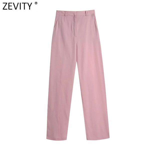women simply pink color wide leg pants vintage high waist office ladies zipper fly casual pantalones mujer p1023 210420, White;black
women simply pink color wide leg pants vintage high waist office ladies zipper fly casual pantalones mujer p1023 210420, White;black