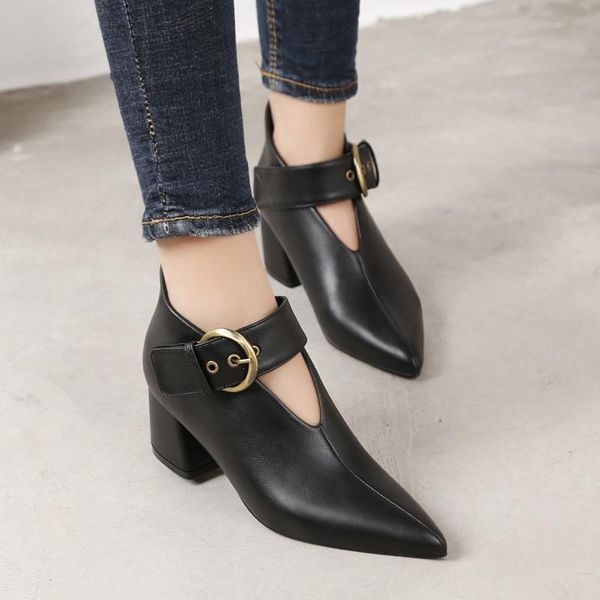 boots soft leather women ankle pointed toe footwear thick high heels female boot party shoes 2021, Black
boots soft leather women ankle pointed toe footwear thick high heels female boot party shoes 2021, Black