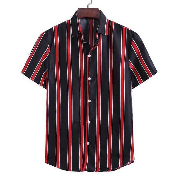 men summer casual striped shirt male cotton design cool breathable short sleeve shirts man beach blouses men's, White;black
men summer casual striped shirt male cotton design cool breathable short sleeve shirts man beach blouses men's, White;black