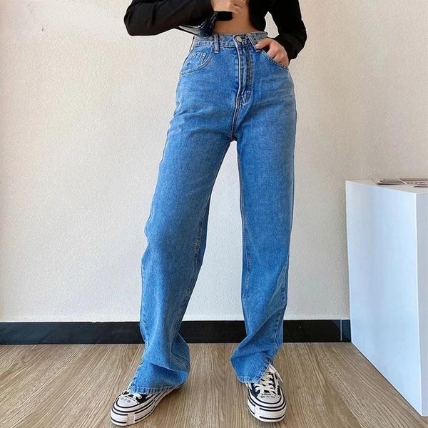 women's jeans pants straight leg women autumn winter 2021 high waist slim loose casual split washed mom fashion trousers, Blue
women's jeans pants straight leg women autumn winter 2021 high waist slim loose casual split washed mom fashion trousers, Blue