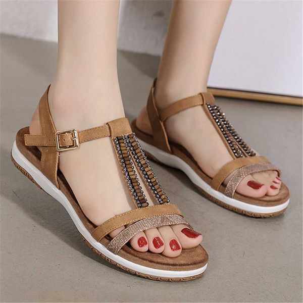 women's open toe string beads ankle buckles large size sandales beach casual female summer two color bottom retro footwear sandals, Black
women's open toe string beads ankle buckles large size sandales beach casual female summer two color bottom retro footwear sandals, Black