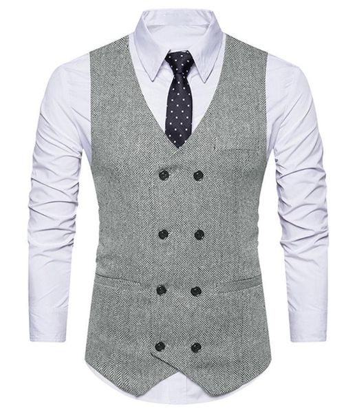 men's vests 2021 royal blue double-breasted vest suit casual herringbone pattern waistcoat for wedding, Black;white
men's vests 2021 royal blue double-breasted vest suit casual herringbone pattern waistcoat for wedding, Black;white