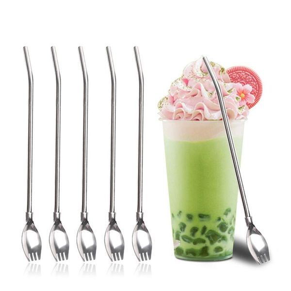drinking straws 1pc stainless steel straw fork dinnerware set tea reusable tools dessert spoon
drinking straws 1pc stainless steel straw fork dinnerware set tea reusable tools dessert spoon