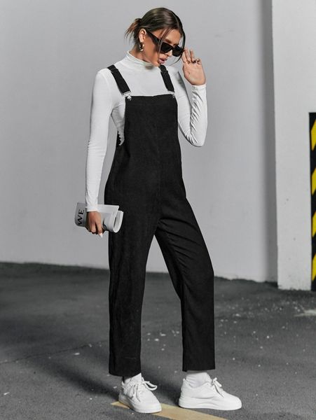 solid overalls without tee z7w7#, White
solid overalls without tee z7w7#, White