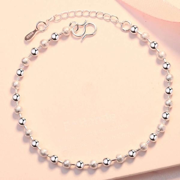korean version silver jewelry transfer bracelet women's smooth sand round bead anklet give girlfriend valentine's day gift, Black
korean version silver jewelry transfer bracelet women's smooth sand round bead anklet give girlfriend valentine's day gift, Black