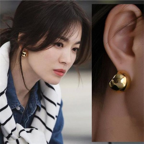 gold color brass round earrings for women jewelry genuine 100% 925 sterling fashion korean luxury party exquisite earring, White
gold color brass round earrings for women jewelry genuine 100% 925 sterling fashion korean luxury party exquisite earring, White