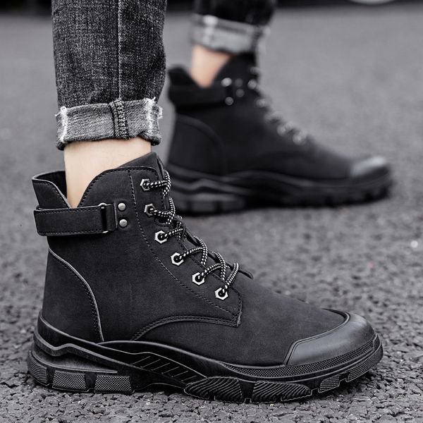 shoes autumn new leisure fashion martin boots high trend simple and versatile men's work outdoor, Black
shoes autumn new leisure fashion martin boots high trend simple and versatile men's work outdoor, Black