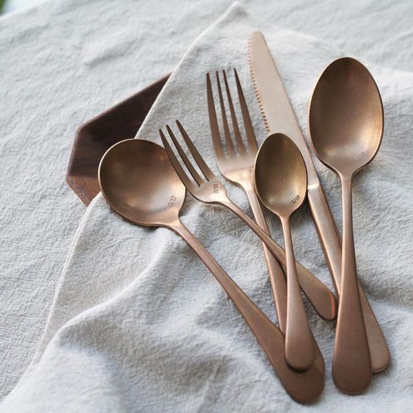 retro vintage 6 piece 304 stainless steel dinnerware flatware set "service for 1" silverware gold silver fork spoon knife sets
retro vintage 6 piece 304 stainless steel dinnerware flatware set "service for 1" silverware gold silver fork spoon knife sets