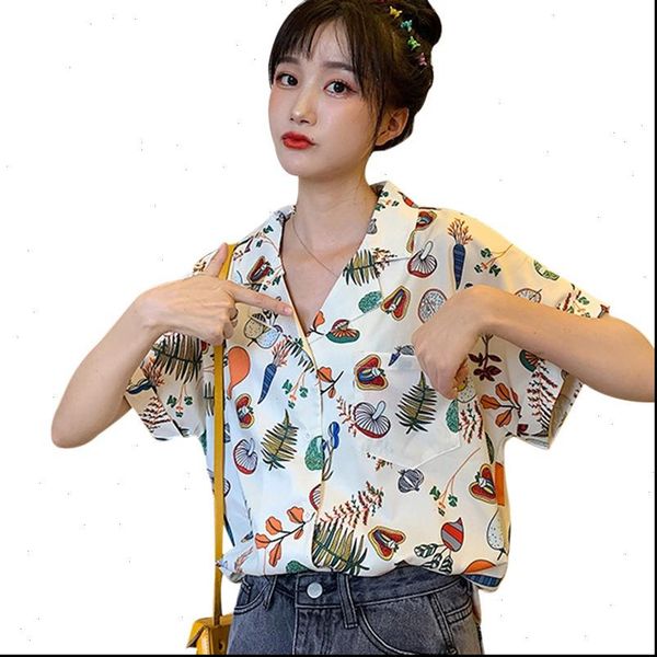 women blouses fashion turn down collar blouse print casual ladies short sleeve beach shirt drop good quality, White
women blouses fashion turn down collar blouse print casual ladies short sleeve beach shirt drop good quality, White