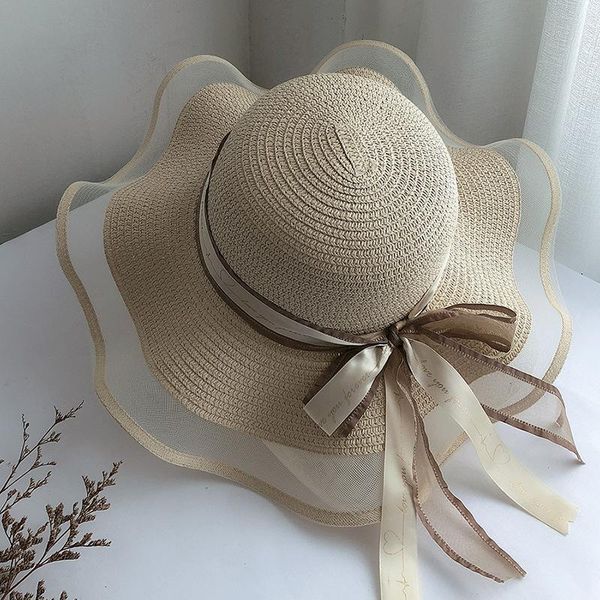 wide brim hats outdoor luxury fashion decorated ribbon travel beach sun straw hat women, Blue;gray
wide brim hats outdoor luxury fashion decorated ribbon travel beach sun straw hat women, Blue;gray