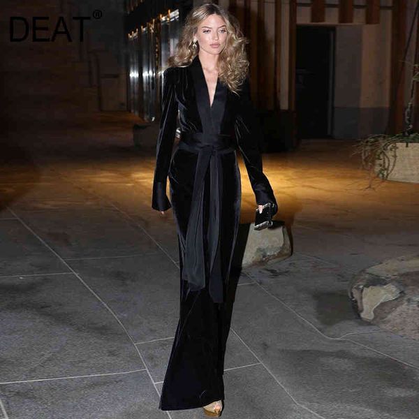 solid color balck long sleeve v-neck velvet wide leg high waistline with belt rompers womens jumpsuit spring gx403 210421, Black;white
solid color balck long sleeve v-neck velvet wide leg high waistline with belt rompers womens jumpsuit spring gx403 210421, Black;white