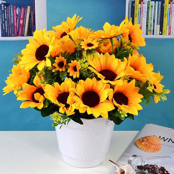 decorative flowers & wreaths 1pc artificial silk flower sunflower bouquet diy wedding home garden table simulation plant
decorative flowers & wreaths 1pc artificial silk flower sunflower bouquet diy wedding home garden table simulation plant
