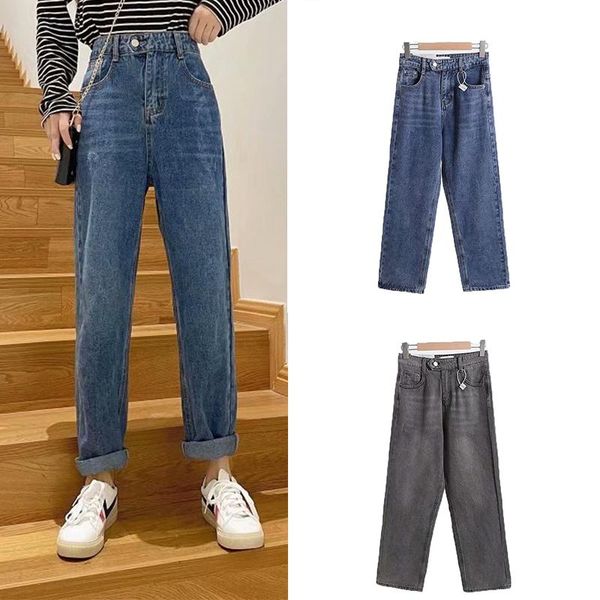 autumn&winter straight leg jeans women with slant at the waist pair two-tone baggy for women's, Blue
autumn&winter straight leg jeans women with slant at the waist pair two-tone baggy for women's, Blue