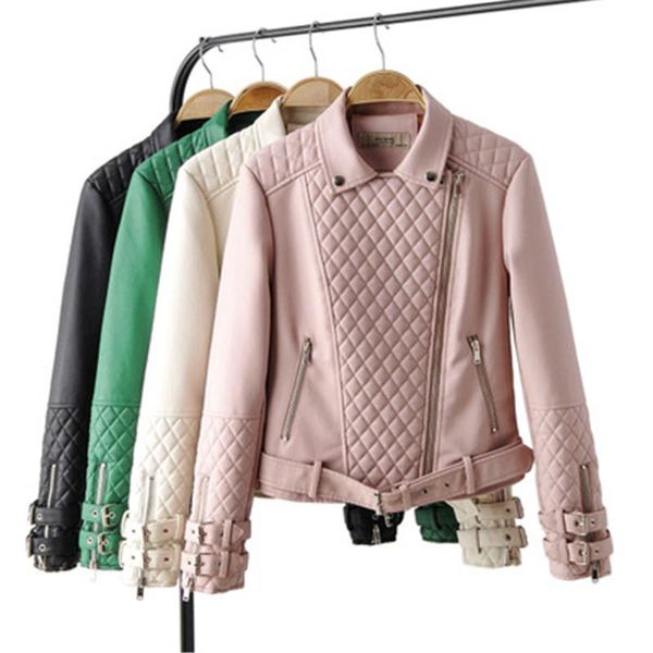 women's leather & faux short jacket autumn 2021 fashion lapel long sleeve slim motorcycle pu tide 060, Black
women's leather & faux short jacket autumn 2021 fashion lapel long sleeve slim motorcycle pu tide 060, Black