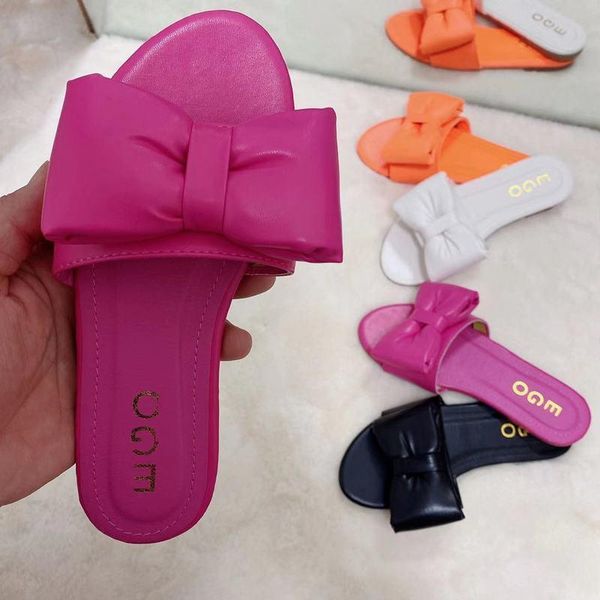 summer luxury trend women slipper flat heel butterfly knot leather slip on colors solid oudtoor slides cute ladies shoes female slippers, Black
summer luxury trend women slipper flat heel butterfly knot leather slip on colors solid oudtoor slides cute ladies shoes female slippers, Black