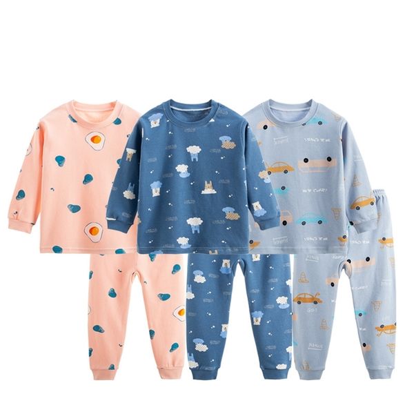 children pajamas set long sleeve baby boy pyjamas girl cartoon home clothes kid sleepwear nightwear homewear pijamas 210915, Blue;red
children pajamas set long sleeve baby boy pyjamas girl cartoon home clothes kid sleepwear nightwear homewear pijamas 210915, Blue;red