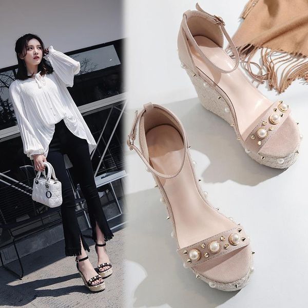 dress shoes wedges for women sandals plus size high heels summer 2021 flip flop chaussures femme platform, Black
dress shoes wedges for women sandals plus size high heels summer 2021 flip flop chaussures femme platform, Black