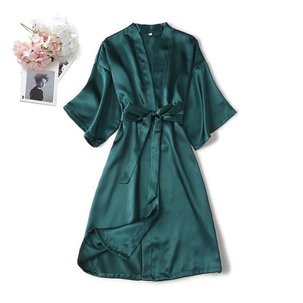 women robe silk satin robes wedding bridesmaid bride gown kimono solid sleepwear nightgown size -xl women's, Black;red
women robe silk satin robes wedding bridesmaid bride gown kimono solid sleepwear nightgown size -xl women's, Black;red