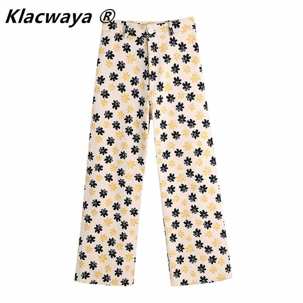 women vintage floral print casual high waist wide leg pants retro female chic color match ankle length trousers 210521, Black;white
women vintage floral print casual high waist wide leg pants retro female chic color match ankle length trousers 210521, Black;white
