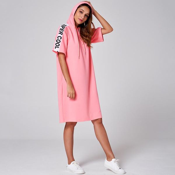 casual dresses summer girl fashion pink hooded letters loose and thin wild college style cotton women's small sweater, Black;gray
casual dresses summer girl fashion pink hooded letters loose and thin wild college style cotton women's small sweater, Black;gray