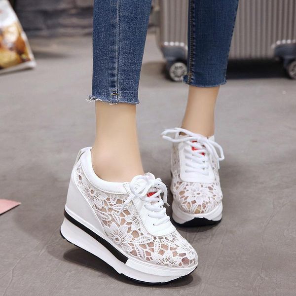 boots yarn increased sports shoes women's breathable spring and summer net white casual slope heel thick soled, Black
boots yarn increased sports shoes women's breathable spring and summer net white casual slope heel thick soled, Black