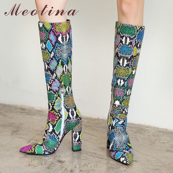 snake print extreme high heel long boots women shoes pointed toe chunky heels zipper knee-high female winter 43 210517, Black
snake print extreme high heel long boots women shoes pointed toe chunky heels zipper knee-high female winter 43 210517, Black