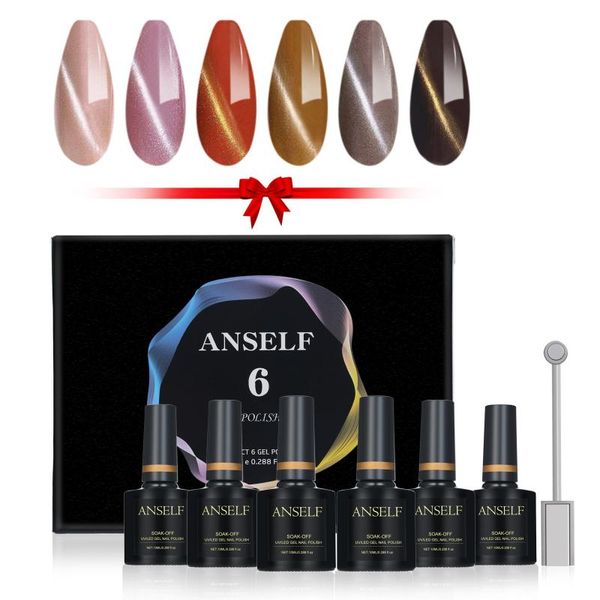 anself gel nail polish set cat eye effect multi-colors odorless long lasting kit with double headed magnet stick
anself gel nail polish set cat eye effect multi-colors odorless long lasting kit with double headed magnet stick
