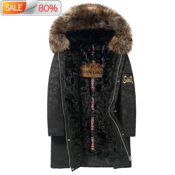 men's leather & faux parka homme winter jacket men natural wool liner long coat mens raccoon fur collar parkas jackets z1a506 nd1429, Black
men's leather & faux parka homme winter jacket men natural wool liner long coat mens raccoon fur collar parkas jackets z1a506 nd1429, Black