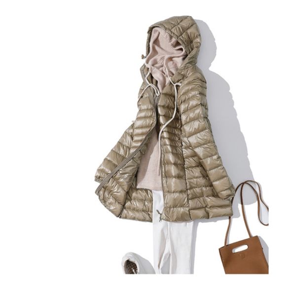 2021 new winter jackets women white duck down long coat female hooded padded parkas ultra light portable down coats for women, Black
2021 new winter jackets women white duck down long coat female hooded padded parkas ultra light portable down coats for women, Black