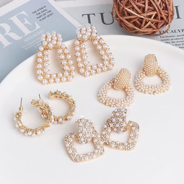 hoop & huggie jewelry for women vintage geometric gold plated alloy square earrings pearl 2021 korean, Golden;silver
hoop & huggie jewelry for women vintage geometric gold plated alloy square earrings pearl 2021 korean, Golden;silver