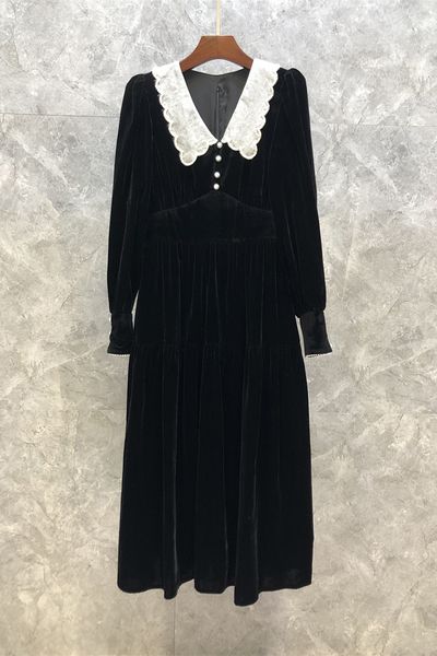 lantern sleeve hong kong style retro velvet dress womens autumn european goods new high-end dress 9h, Black;gray
lantern sleeve hong kong style retro velvet dress womens autumn european goods new high-end dress 9h, Black;gray
